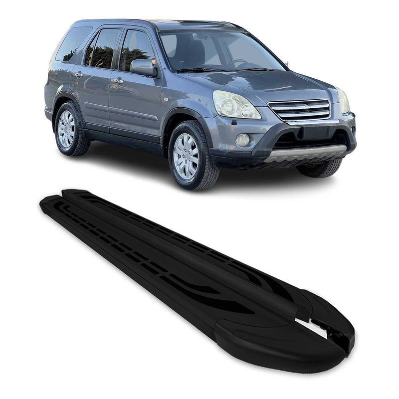 Trittbretter Seitenschweller Seitenbretter für Honda CR-V 2001-2007 Alu Schwarz