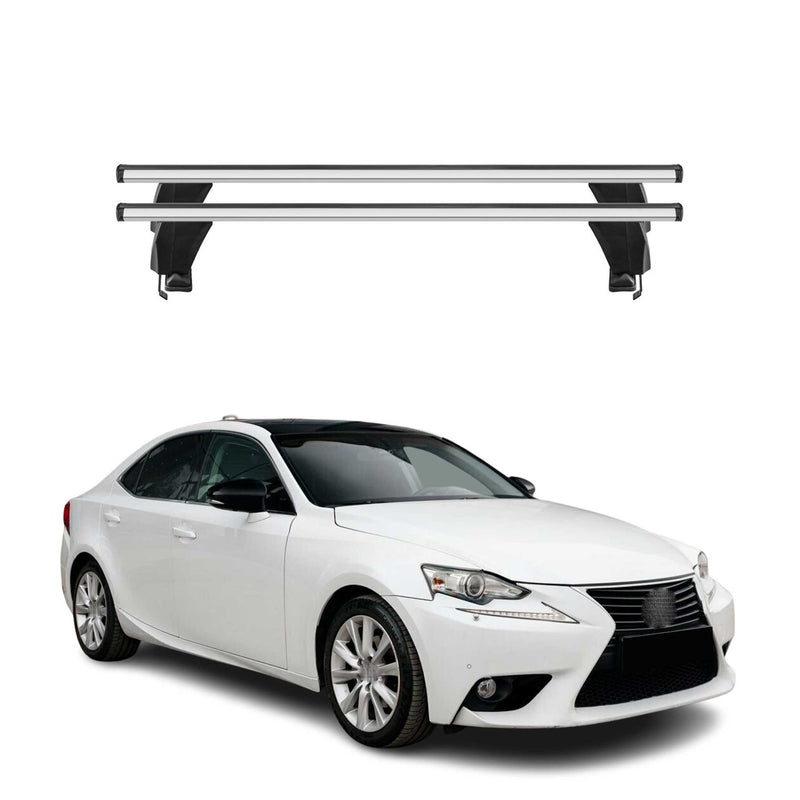 Menabo Dachträger Grundtäger für Lexus IS XE30 2013-2020 50kg Alu Silber 2 tlg