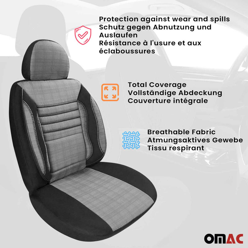 Protective covers seat covers for Mercedes GL Class GLK Class Gray Black 2 seats