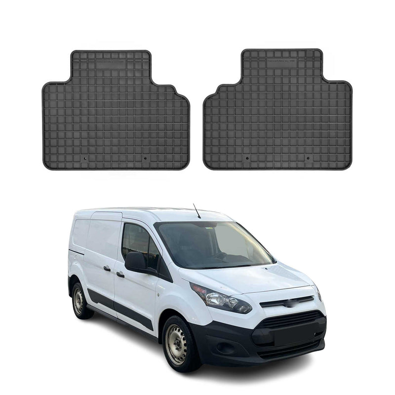 OMAC Gummi Fußmatten für Ford Courier 2014-2023 Automatten Gummi Schwarz 2tlg