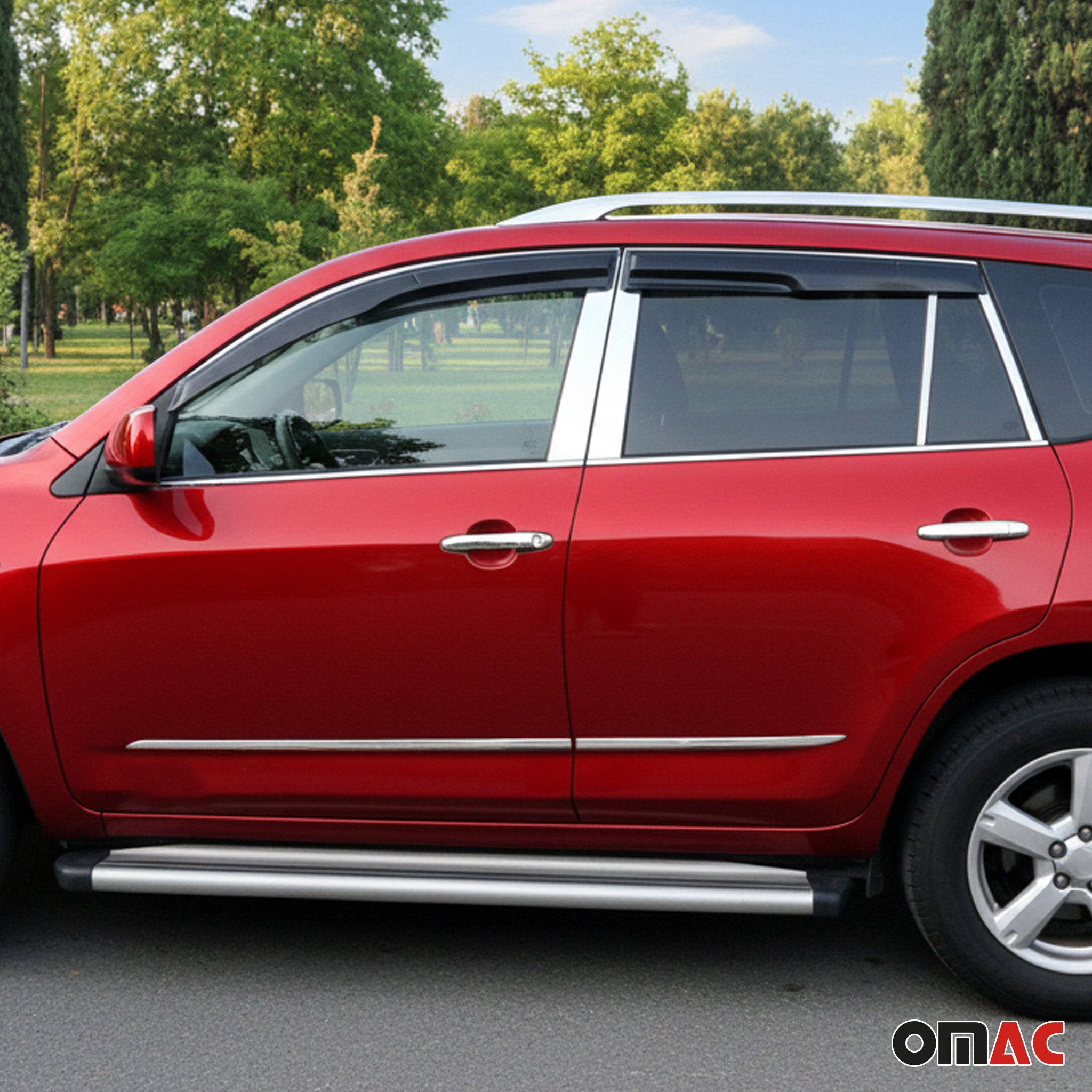 Seitentürleiste Türleisten Türschutzleiste für Toyota RAV4 2012-2018 Chrom 2x
