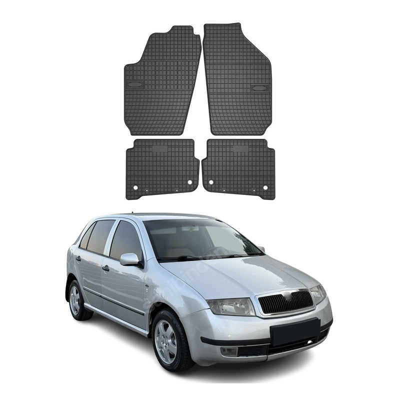 OMAC Gummi Fußmatten für Skoda Fabia 1999-2008 Automatten Gummi TPE Schwarz 4tlg