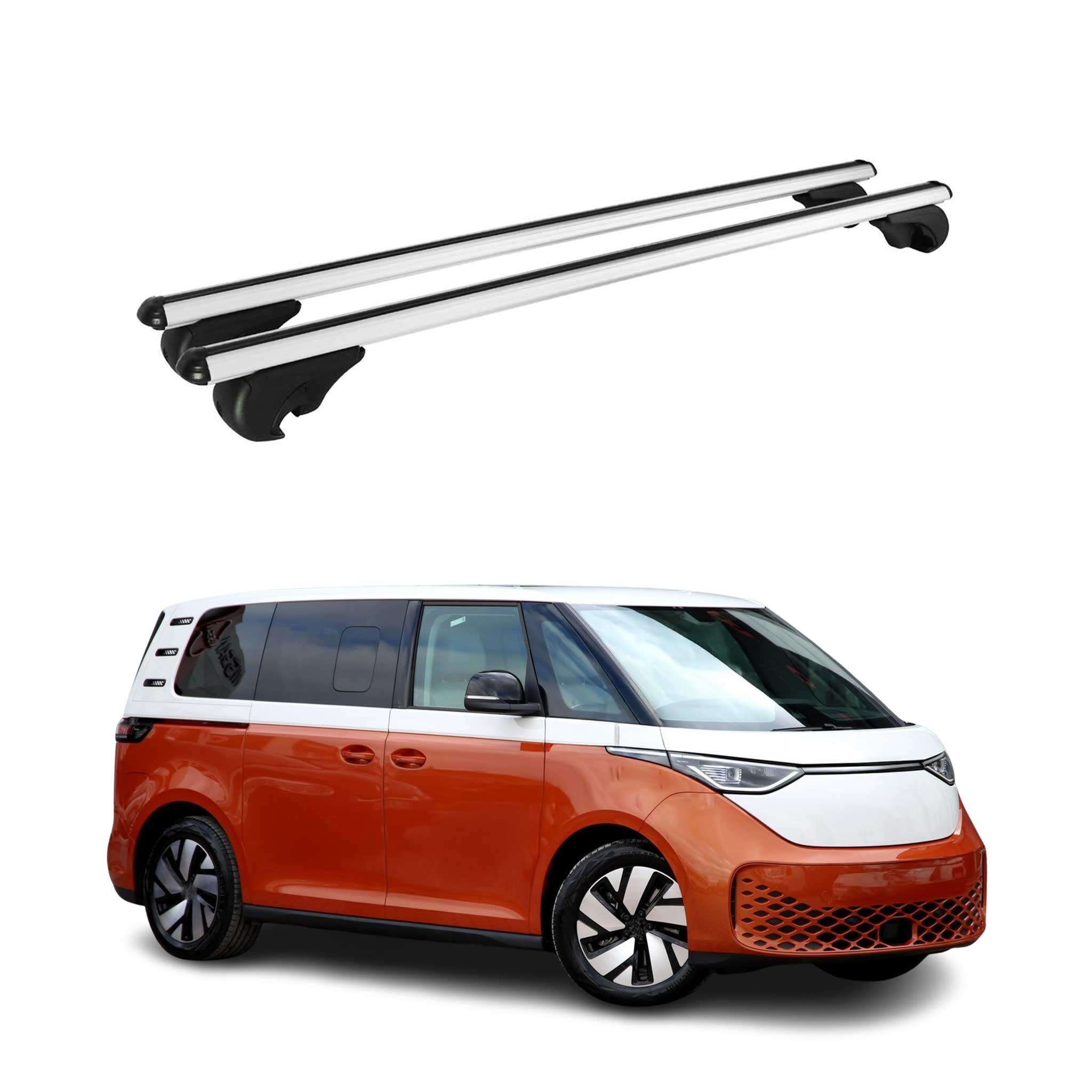 Dachträger Grundtäger für VW ID. BUZZ 2022-2026 75kg Aluminium Silber 2 tlg