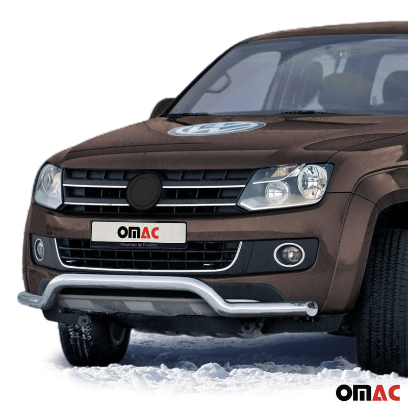 Frontbügel Frontschutzbügel Schutz für VW Amarok 2009-2016 mit ABE Stahl Silber