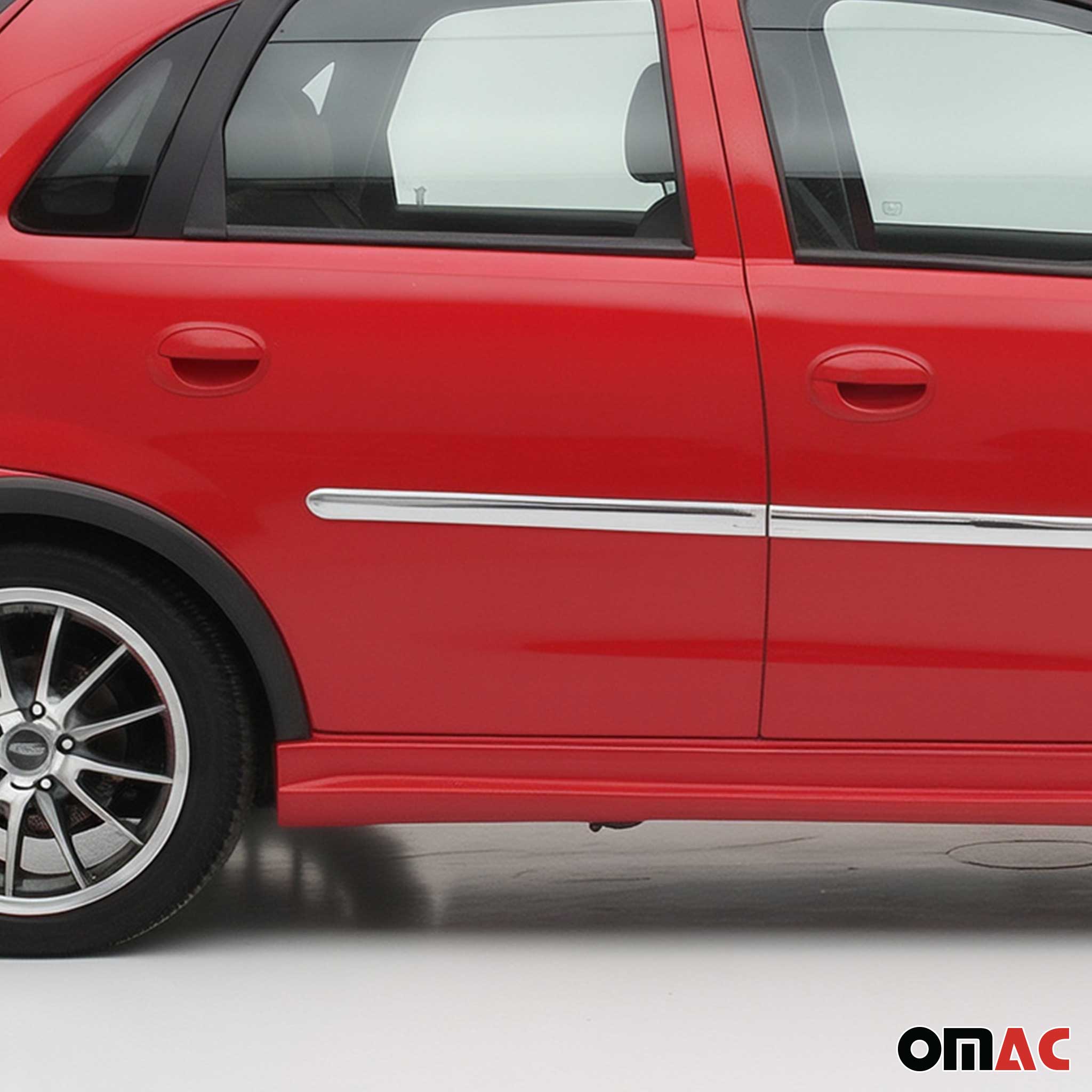 Seitentürleiste Türleisten Türschutzleiste für Opel Corsa C 2000-2006 Chrom 4x