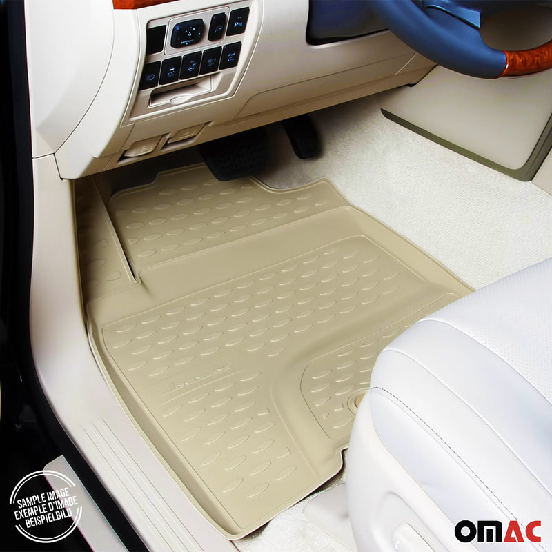 OMAC Gummimatten Fußmatten für Volvo XC60 2017-2025 TPE Automatten Beige 4tlg
