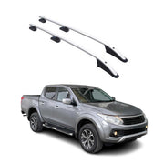 Aluminium Dachreling Querträger für Fiat Fullback 2016-2024 Silber 2x