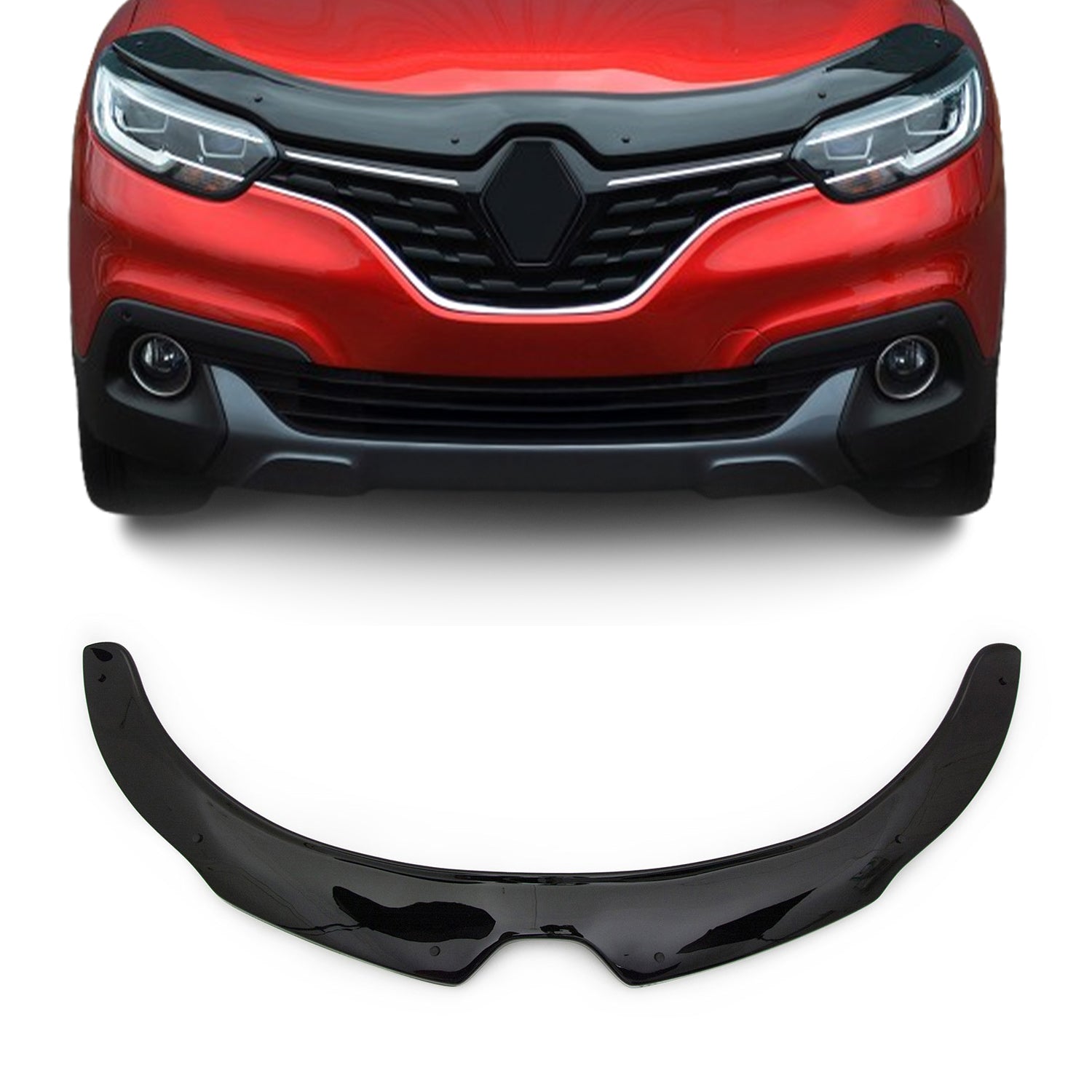 Motorhaube Deflektor Insektenschutz für Renault Kadjar 2015-2022 Dunkel