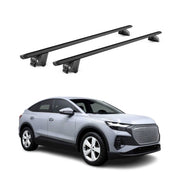Dachträger Grundtäger für Audi Q4 2021-2026 100kg Aluminium Schwarz 2 tlg ABE