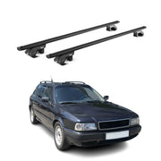 Dachträger Grundtäger für Audi 80 Avant 1992-1995 90kg Alu Schwarz 2 tlg ABE