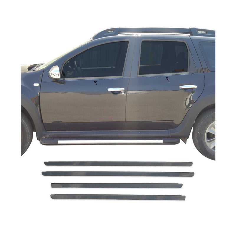Fensterleisten Zierleisten für Dacia Duster 2010-2018 Edelstahl Dunkel 4tlg