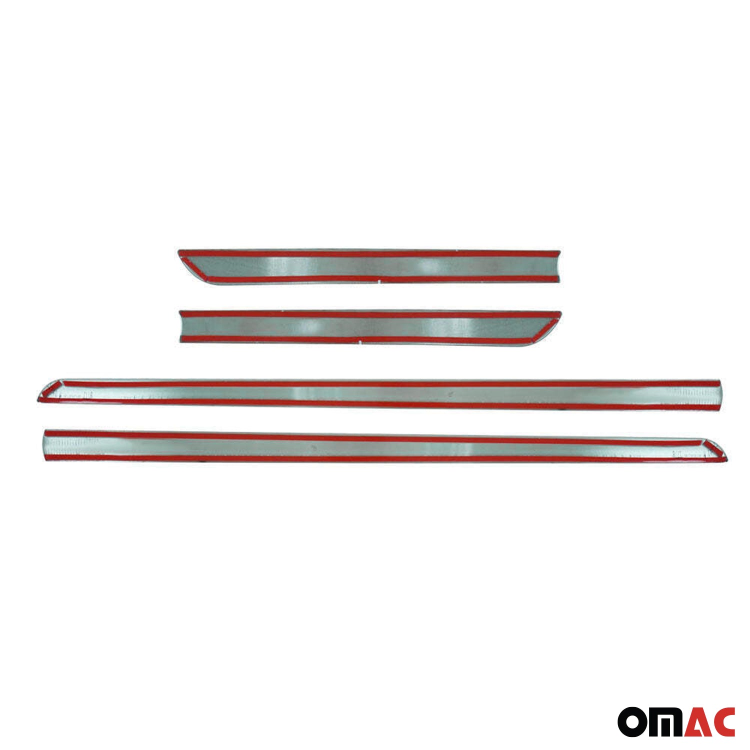 Türschutzleiste Seitentürleiste für Peugeot 208 2012-2019 Chrom Stahl Dunkel 4x
