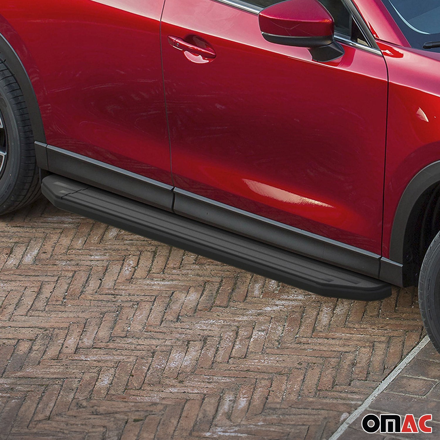 Trittbretter Seitenschweller für Mazda CX-5 2017-2024 Alu Schwarz ABE