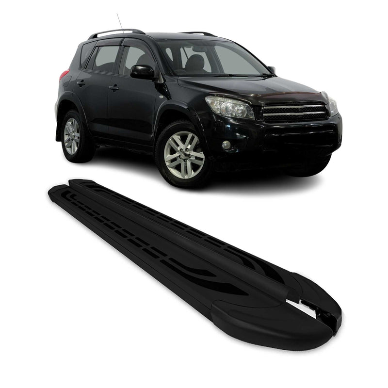 Trittbretter Seitenschweller Seitenbretter für Toyota RAV4 2005-2016 Alu Schwarz