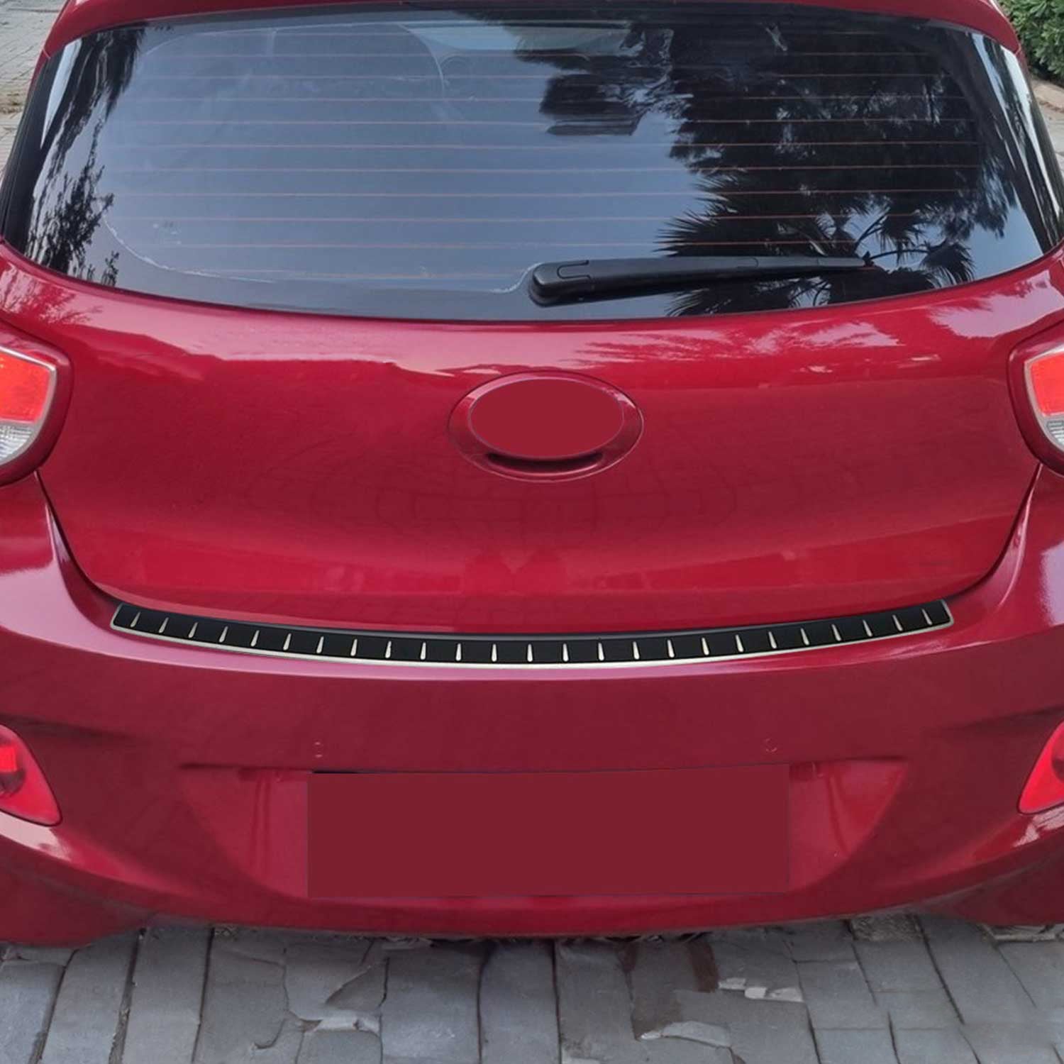 Ladekantenschutz für Hyundai i10 II Schrägheck 2017-2019 Facelift carbon foliert