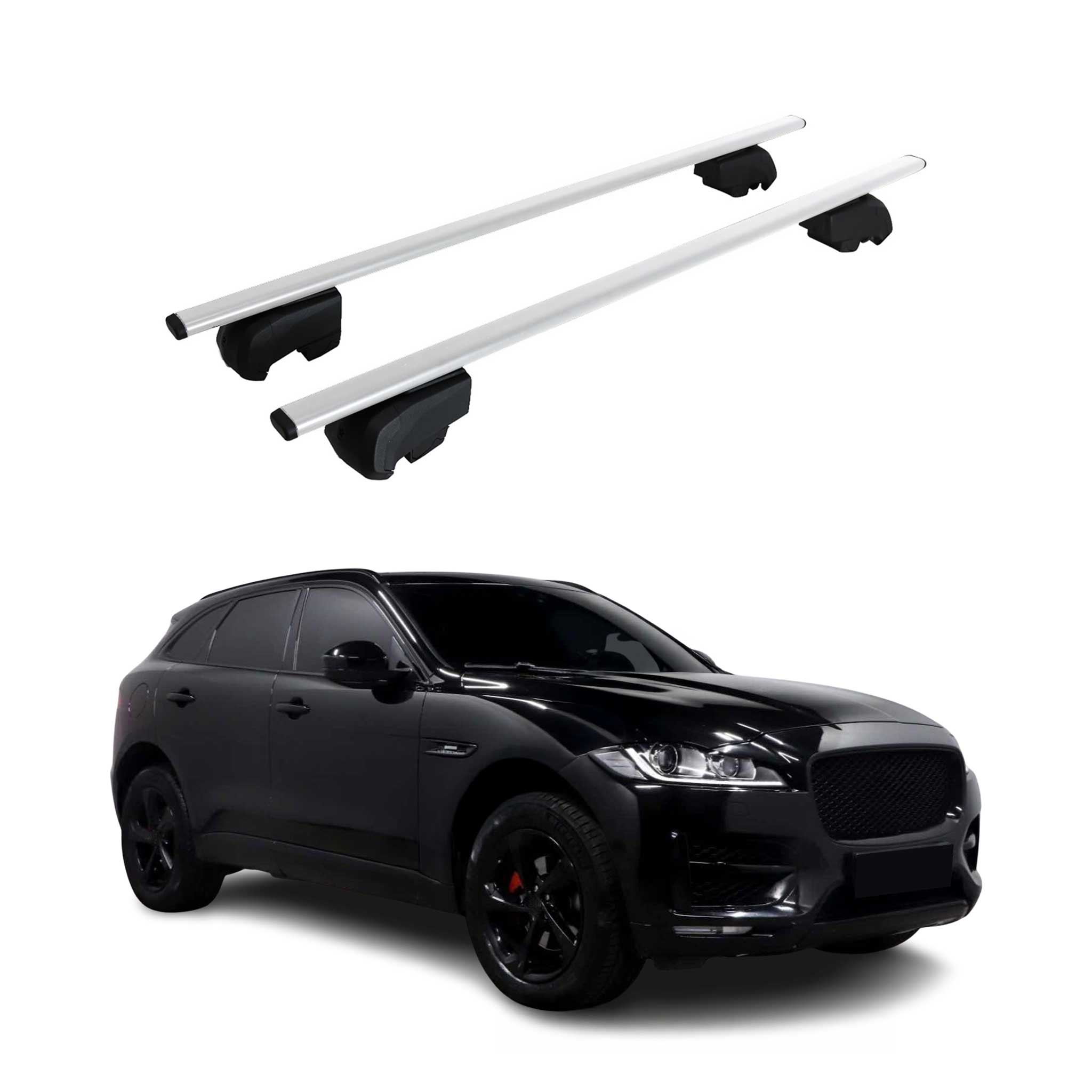 Dachträger Grundtäger für Jaguar F-Pace 2016-2025 75kg Metall Silber 2 tlg