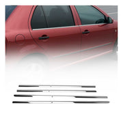 Fensterleisten Zierleisten für Skoda Fabia 1999-2007 Edelstahl Chrom 4tlg