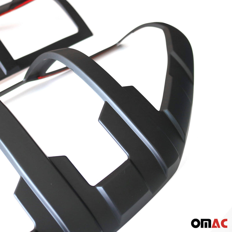 Rücklicht Leisten Heckleuchte für Ford Ranger 2011-2024 Chrom ABS Dunkel 2tlg