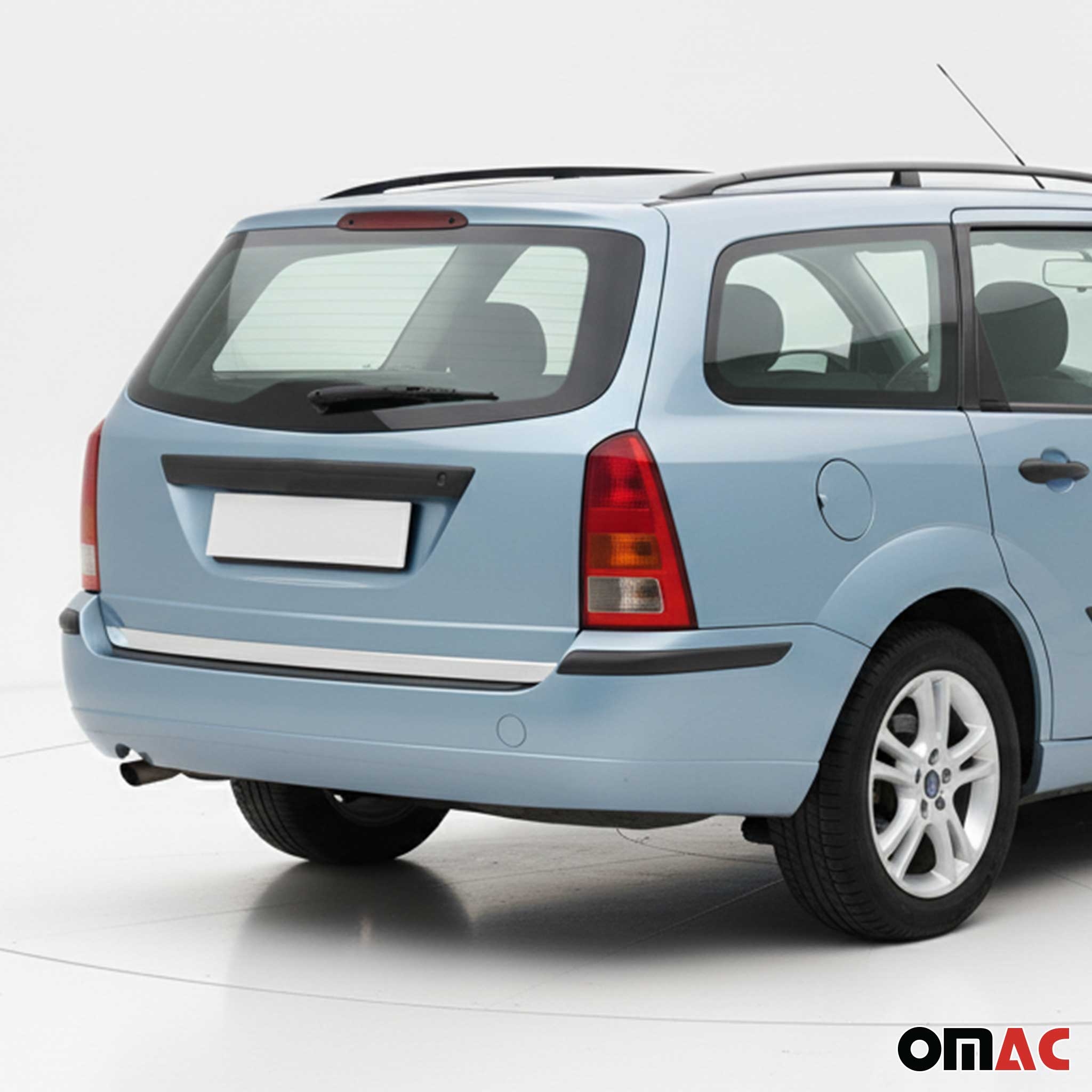 Kofferraumleiste Heckleiste für Ford Focus Turnier 2004-2010 Chrom ABS Silber