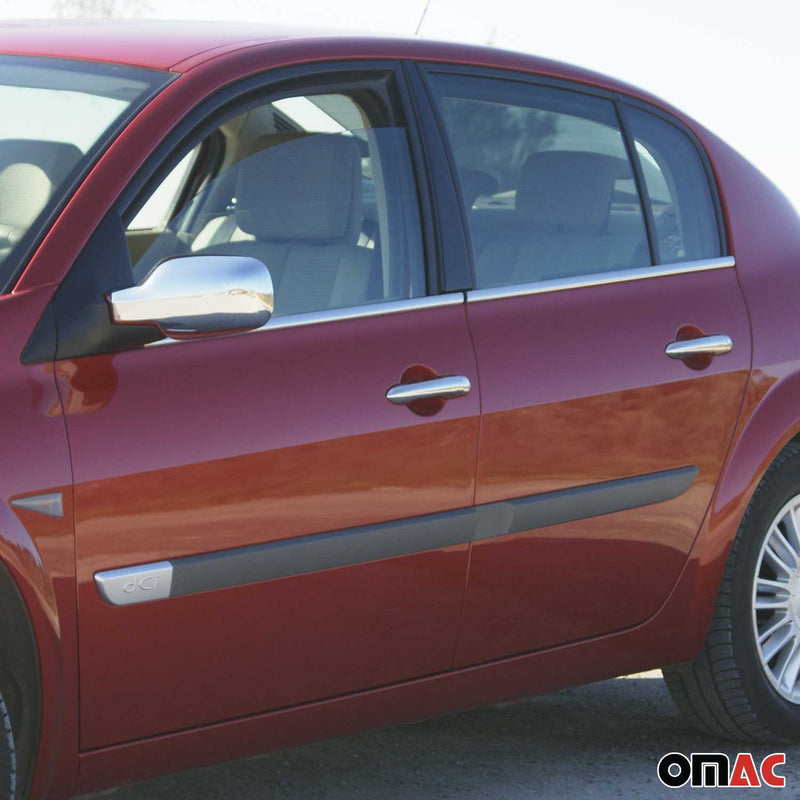 Fensterleisten Zierleisten für Renault Megane 2002-2009 Schrägheck Chrom 4tlg