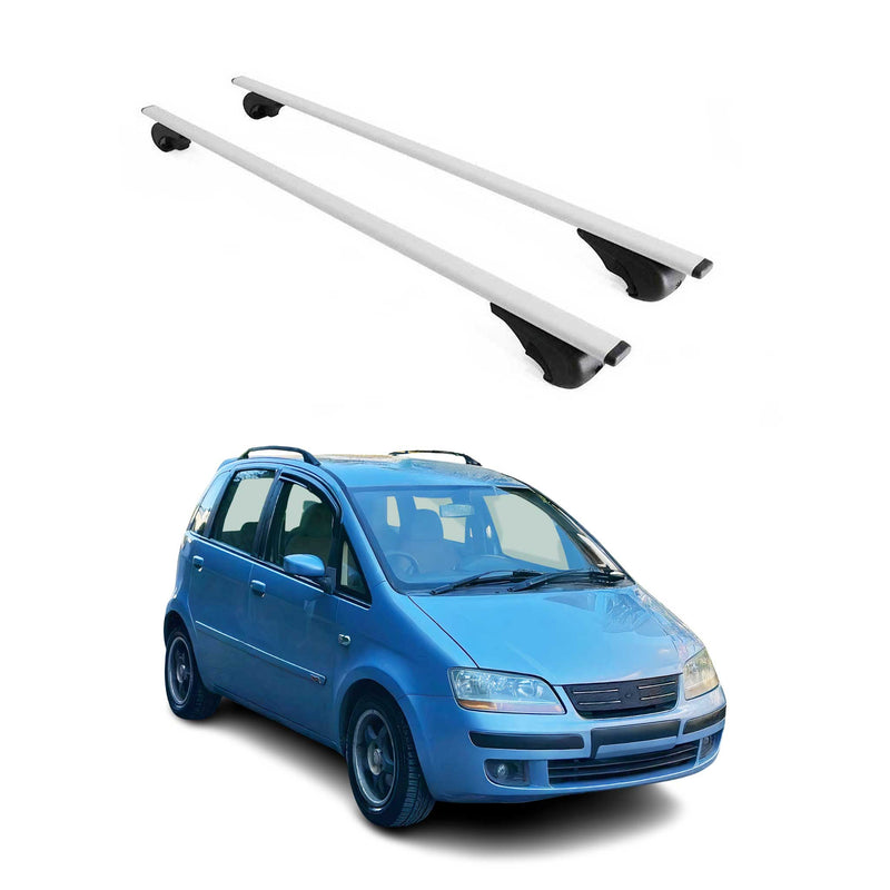 Dachträger Grundtäger für Fiat Idea 2003-2012 75kg Metall Silber 2 tlg
