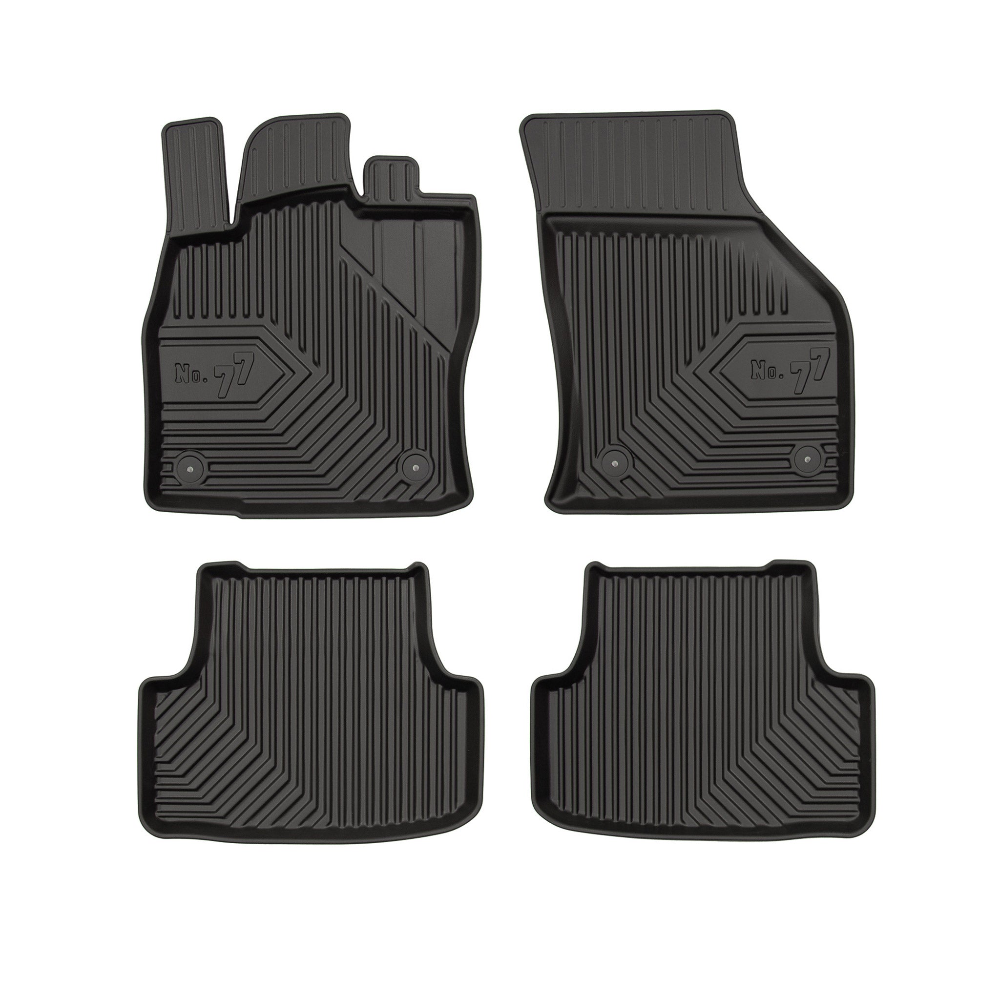 Fußmatten Gummimatten No.77 für VW Golf mk7 2012-2020 TPE Gummi Schwarz 4 tlg