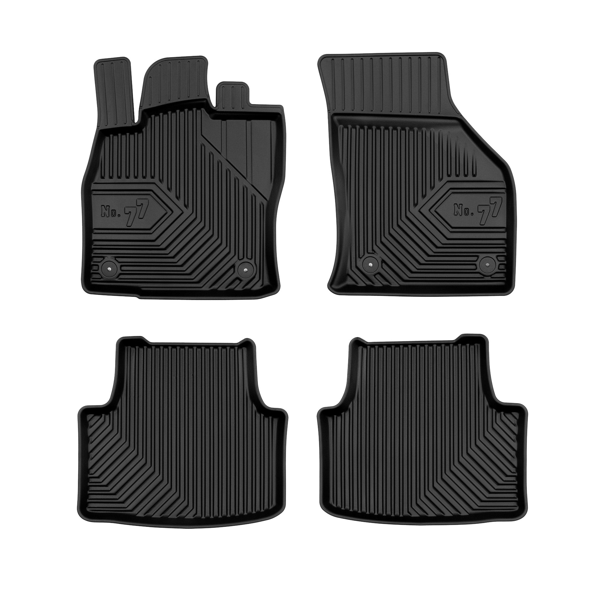 Fußmatten Gummimatten für Skoda Octavia IV 2020-2026 Gummi TPE Schwarz 4 tlg