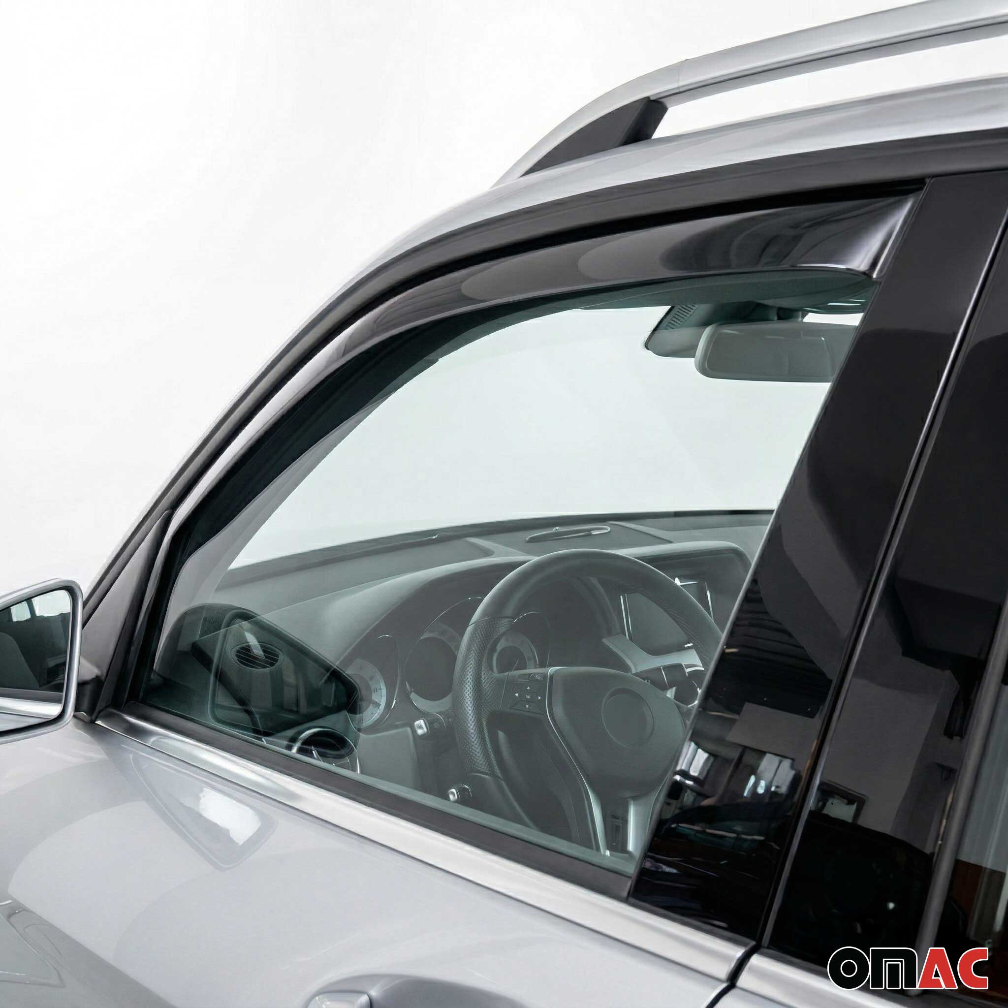 Windabweiser Regenabweiser für Mercedes GLK 2008-2015 Dunkel Acryl 2tlg