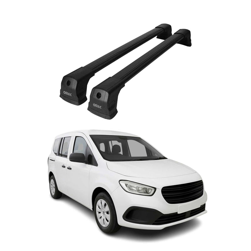 Dachträger Grundtäger für Mercedes Citan W420 2021-2025 75kg Alu Schwarz 2tlg