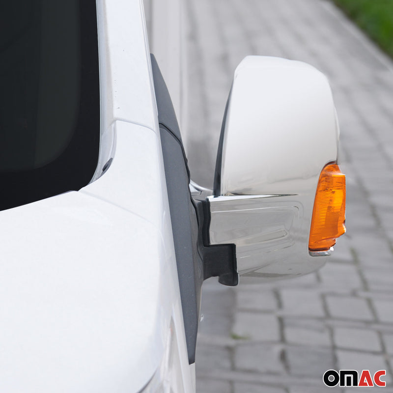 Spiegelkappen Spiegelabdeckung für Ford Transit 2014-2025 Chrom ABS Matt 2tlg