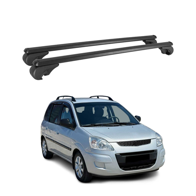 Dachträger Grundtäger für Hyundai Matrix 2001-2010 75kg Aluminium Schwarz 2 tlg