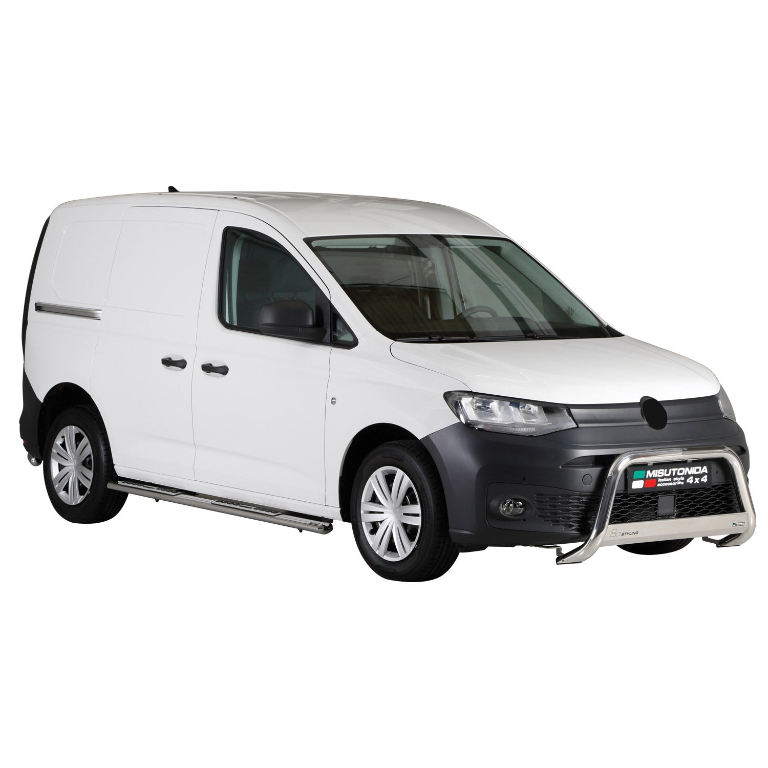 Frontbügel Frontschutzbügel für VW Caddy 2021-2026 ø63mm Stahl Silber Schutz