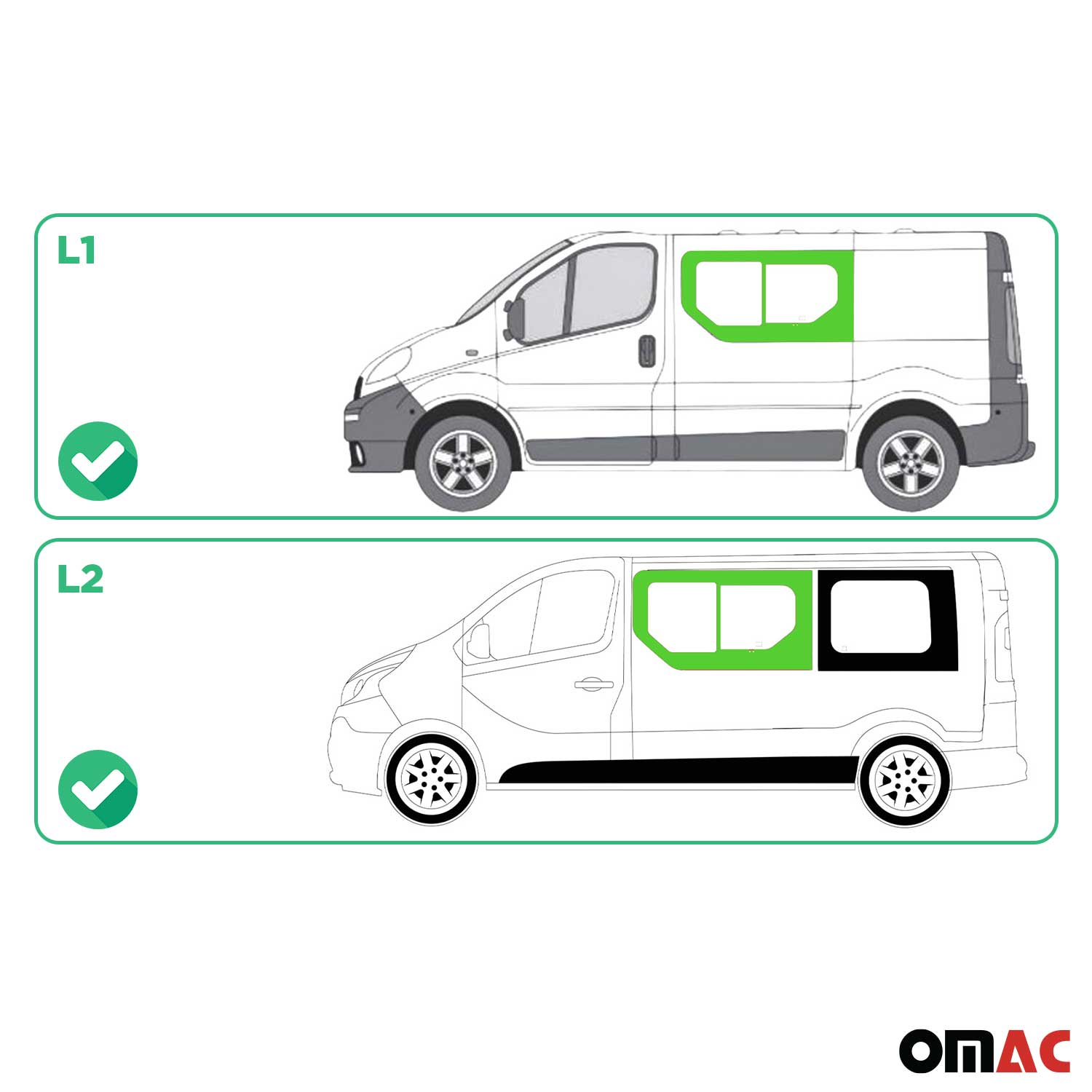 Seitenfenster Schiebefenster für Renault Trafic 2001-2014 Vorne Links L1 L2