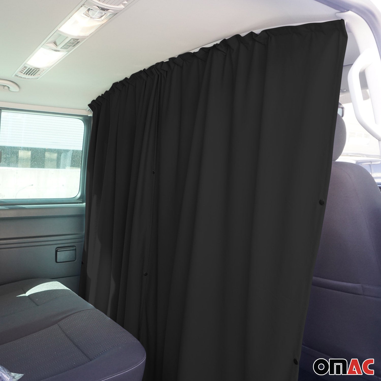 Maß Gardinen für Nissan NV400 Fahrerhaus Abtrennung Sonnenschutz Schwarz