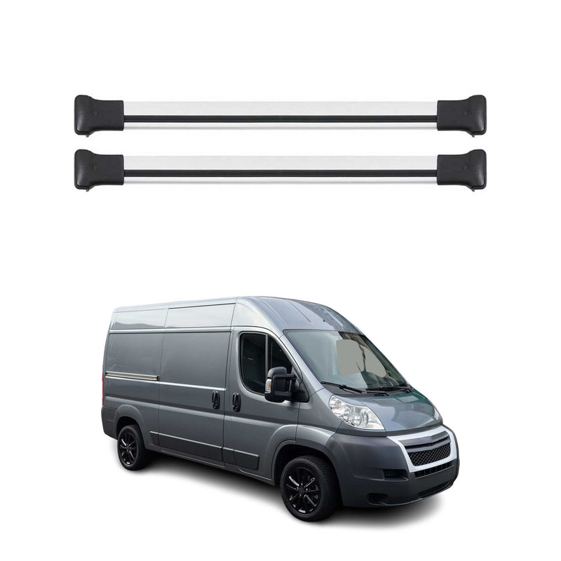Dachträger Grundtäger für Citroen Jumper 2006-2025 75kg Aluminium Silber 2 tlg