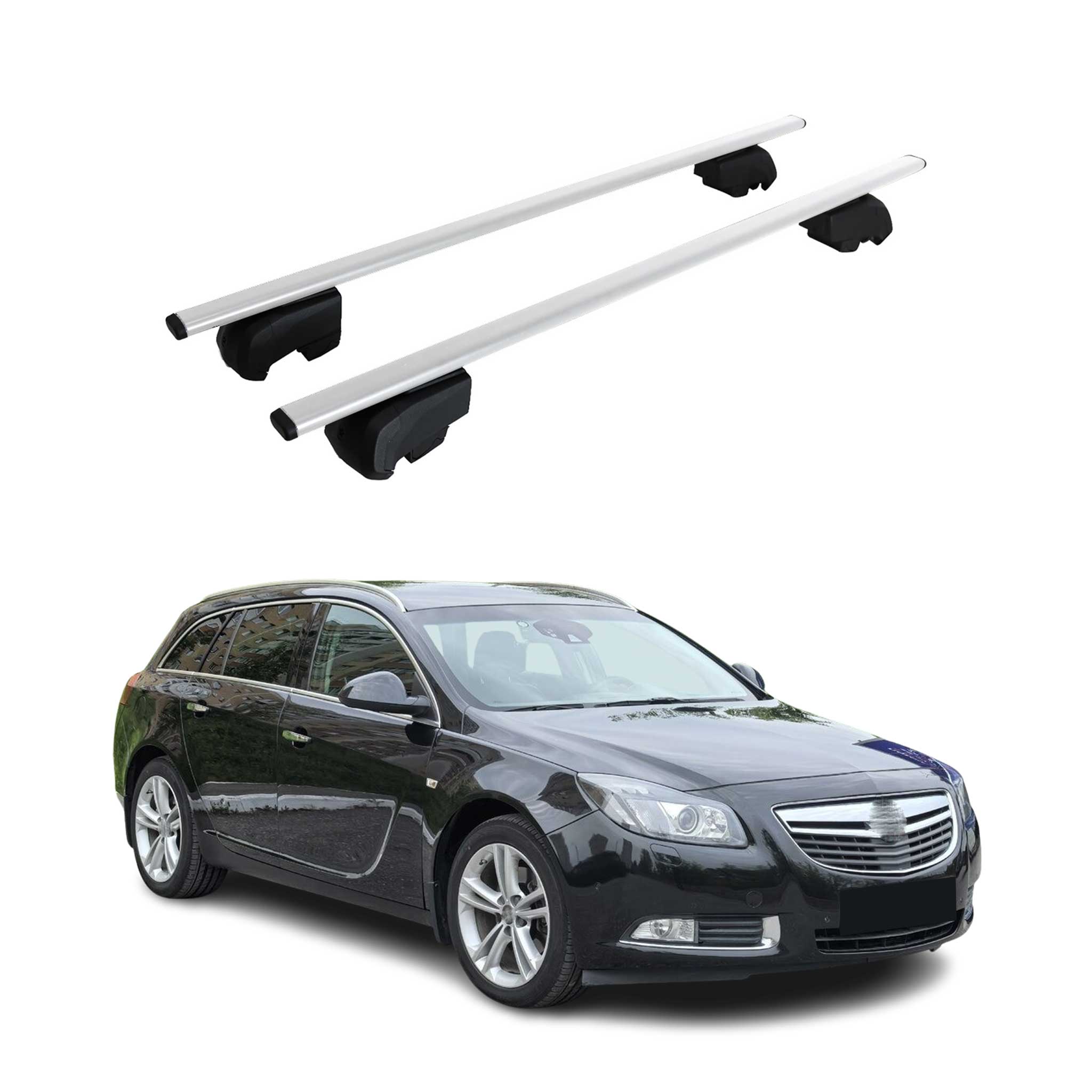 Dachträger Grundtäger für Opel Insignia A B Kombi 2008-2022 75kg Metall Grau 2x