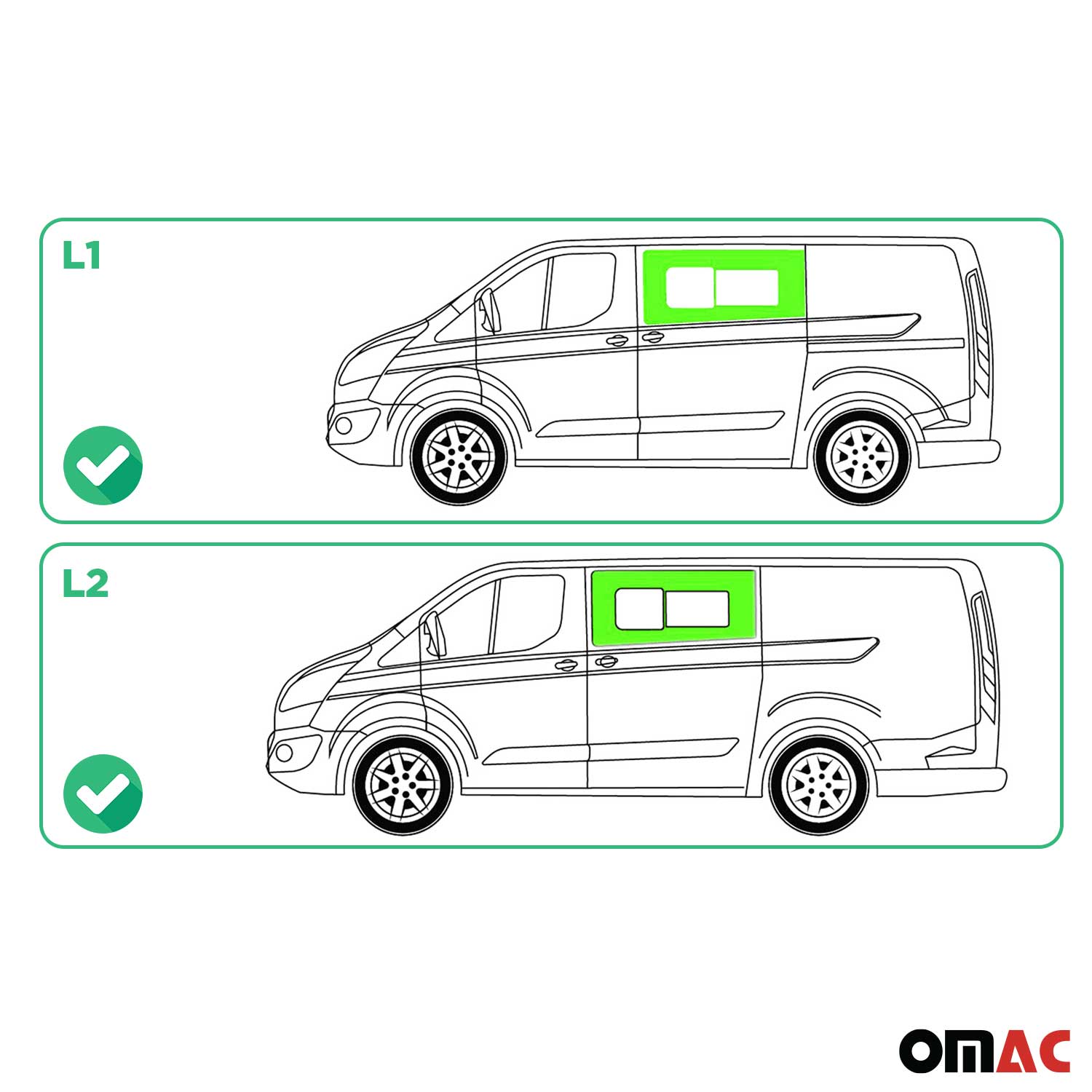 Seitenfenster Auto Schiebefenster für Ford Transit Custom 2013-2024 Links L1 L2