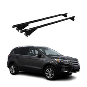 Menabo Grundträger Dachträger für Ford Kuga II 2012-2019 ABE Alu Schwarz 2tlg
