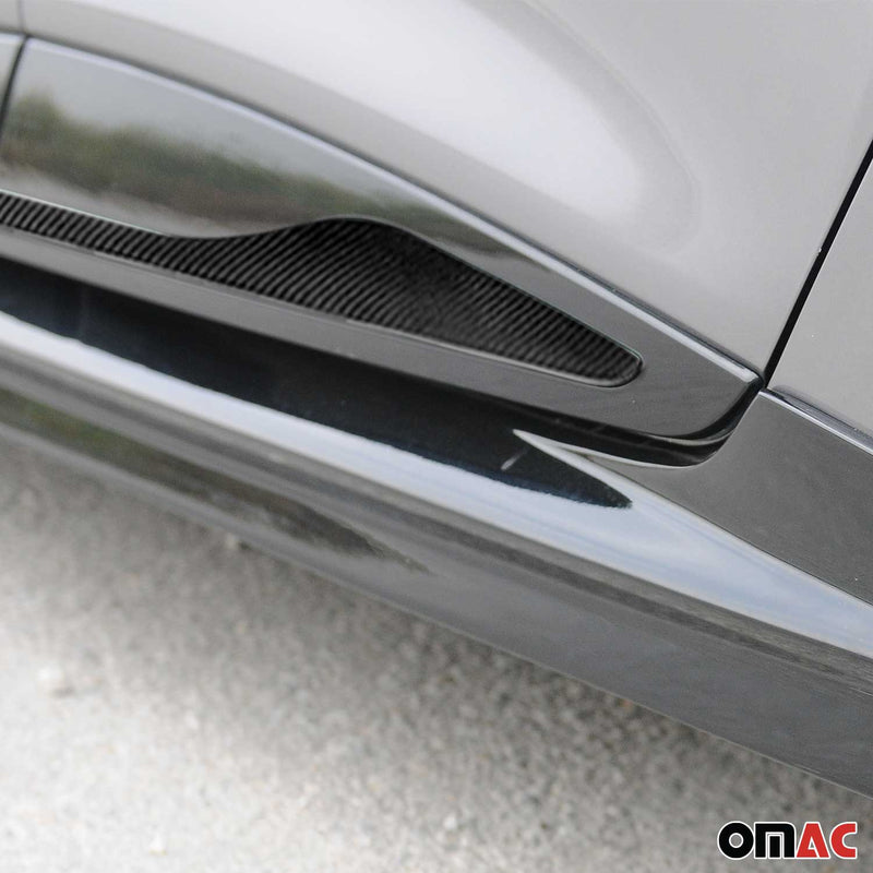 Seitentürleiste Türschutzleiste für Renault Clio 2012-19 Kohlefaser Schwarz 4x