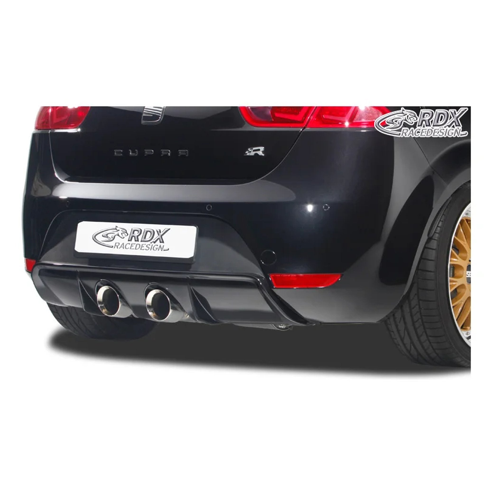 RDX Heckschürzenansatz Diffuser für Seat Leon 1P FR/Cupra Mittelauspuff