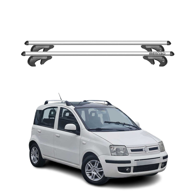 Menabo Dachträger Grundtäger für Fiat Fiat Panda Classic 2012-2013 Alu Silber 2x