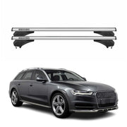 Menabo Dachträger Grundtäger für Audi A6 4G Allroad 2012-2018 Alu Silber 2 tlg