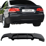 JOM Heckschürzeneinsatz für BMW 3er E92/E93 2006-2013 schwarz glänzend (1/2)-Rohr links