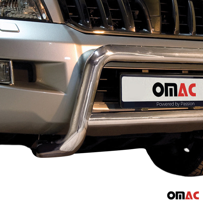 Frontbügel Frontschutzbügel für Toyota Land Cruiser 120 2003-2009 ABE Silber