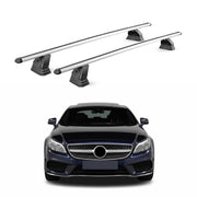 Alu Dachträger für Mercedes CLS C218 X218 2011-2018 TÜV T-Nut 75 kg 2tlg Silber