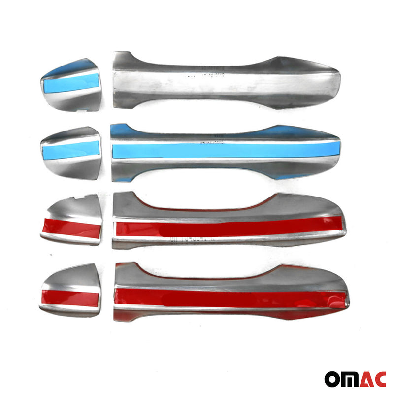 Türgriff Blende Türgriffkappen für VW Tiguan mk2 2016-2024 Edelstahl Silber 8tlg