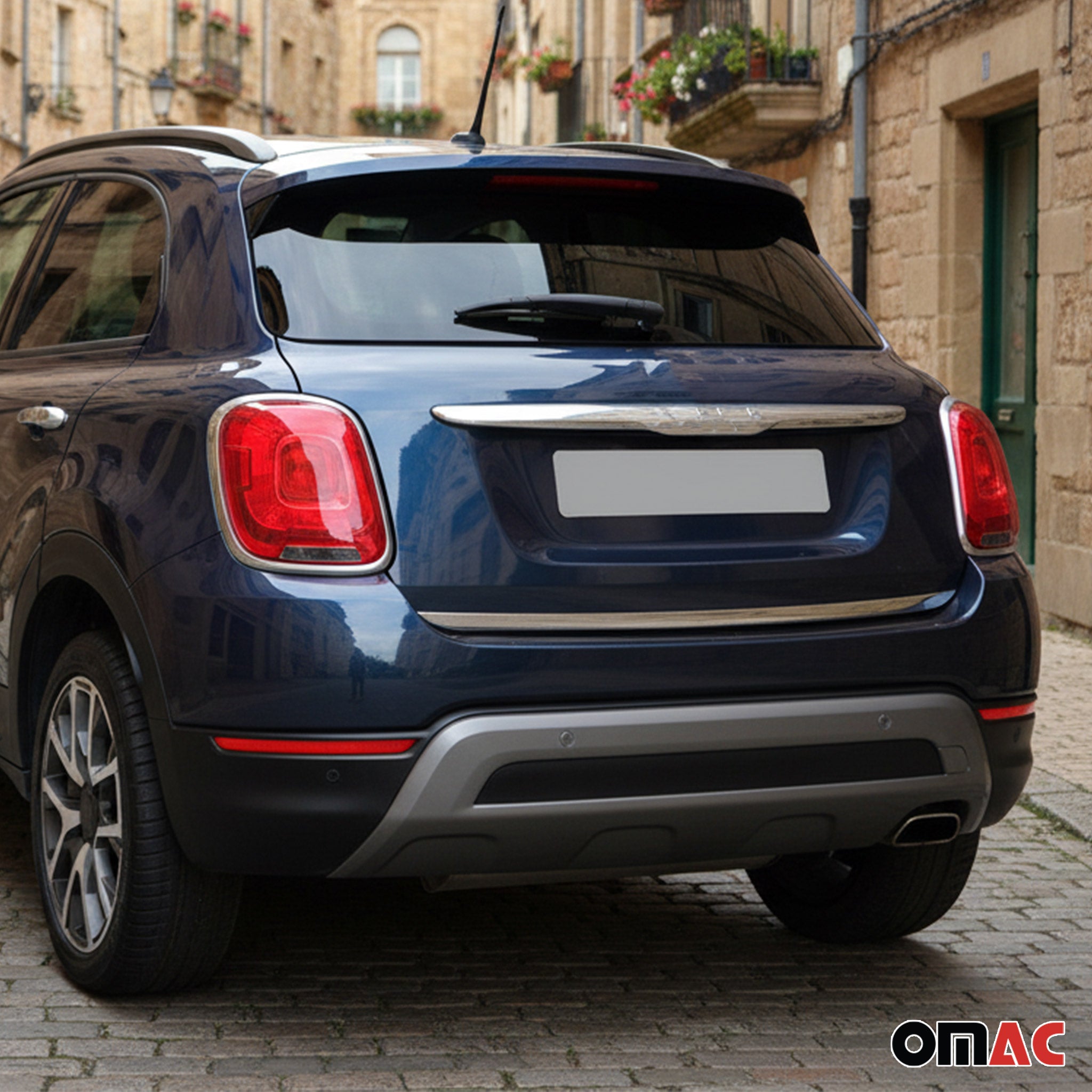 Kofferraumleiste Heckklappe Leiste für Fiat 500X 2015-2026 Edelstahl Chrom 1tlg