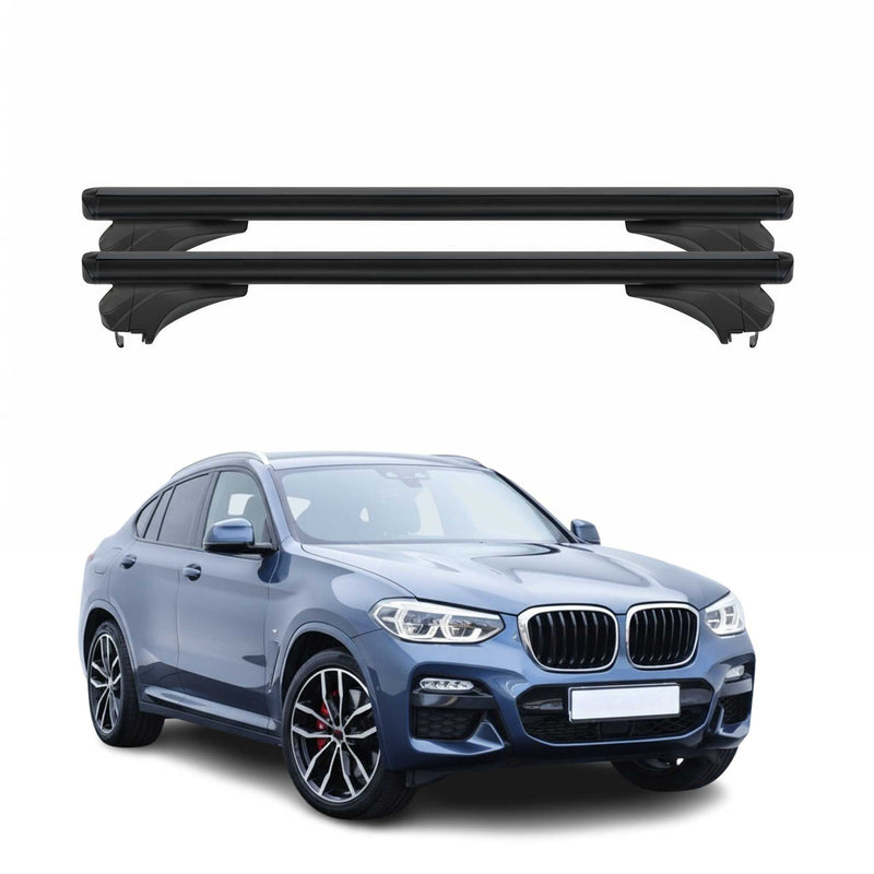 Menabo Dachträger Grundtäger für BMW X4 G02 2018-2025 Aluminium Schwarz 2 tlg