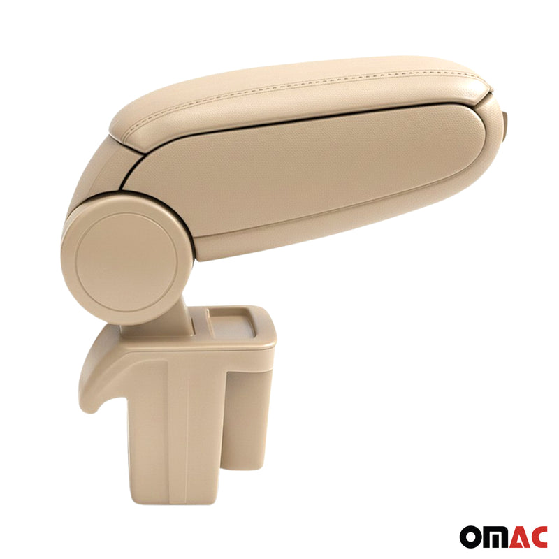 Mittelarmlehne Armlehne Mittelkonsole für Ford Focus 2015-2018 PU-Leder Beige