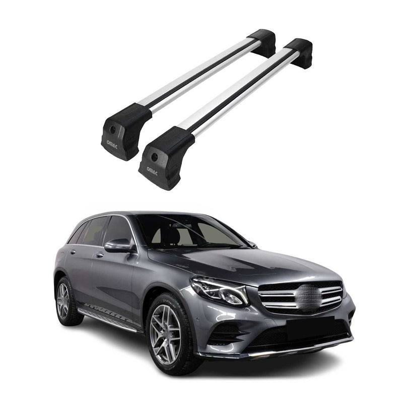 Dachträger Gepäckträger für Mercedes GLC C253 2016-2019 Grundträger Alu Silber